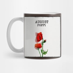 August Flower Poppy Mug